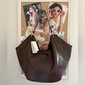 K. Carroll Chocolate Hobo Tote 🤎